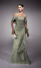 Alyce Black Label Dress 27750 - Sea Glass/Gold