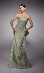 Alyce Black Label Dress 27750 - Sea Glass/Gold