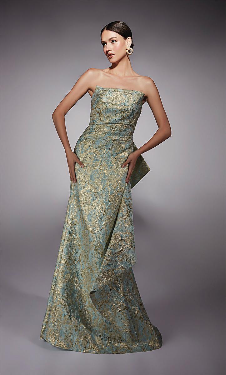 Alyce Black Label Dress 27750 - Sea Glass/Gold