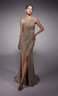 Alyce Black Label Dress 27763 - Sand/Silver