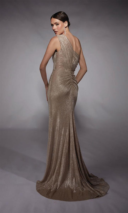 Alyce Black Label Dress 27763 - Sand/Silver
