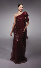 Alyce Black Label Dress 27771 - Wine