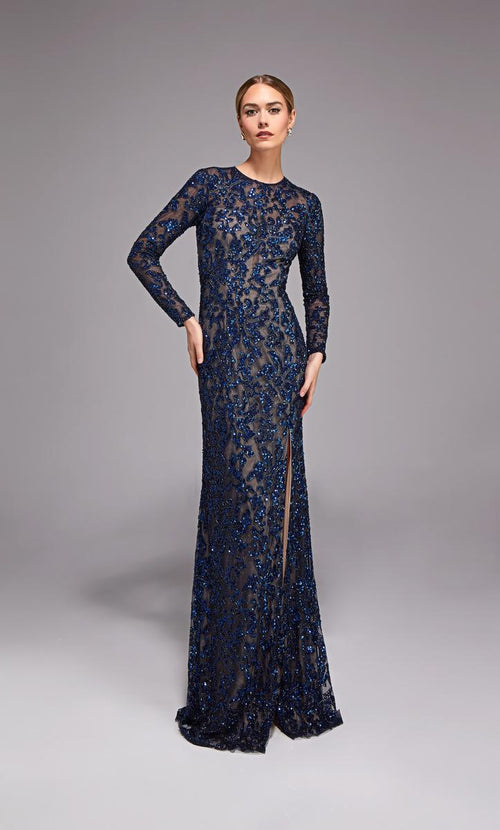 Alyce Black Label Dress 27788 - Navy/Sand