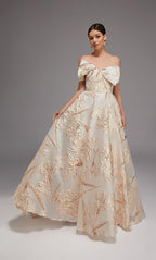 Alyce Black Label Dress 27804 - Ivory/Gold
