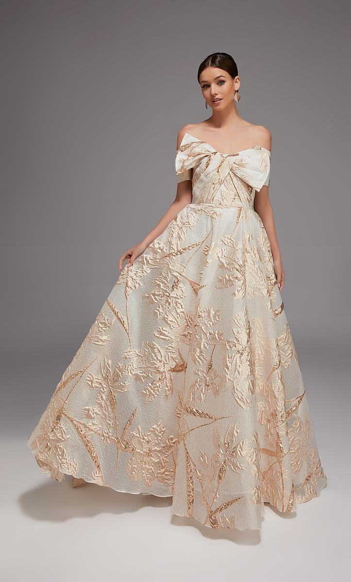 Alyce Black Label Dress 27804 - Ivory/Gold