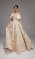 Alyce Black Label Dress 27804 - Ivory/Gold