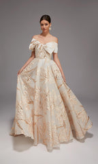 Alyce Black Label Dress 27804 - Ivory/Gold