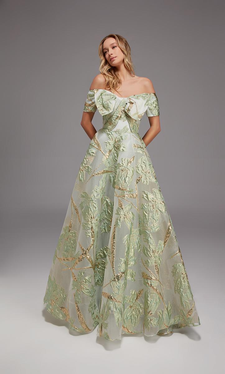 Alyce Black Label Dress 27804 - Sea Glass/Gold