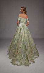 Alyce Black Label Dress 27804 - Sea Glass/Gold
