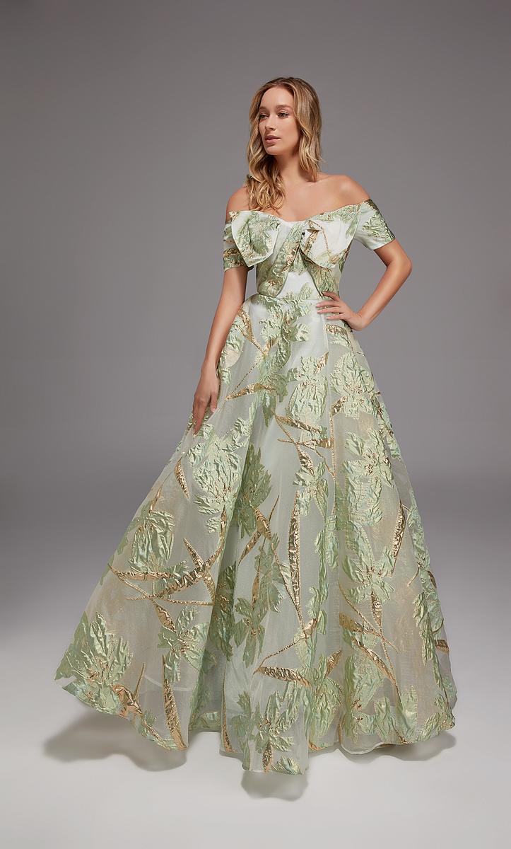 Alyce Black Label Dress 27804 - Sea Glass/Gold