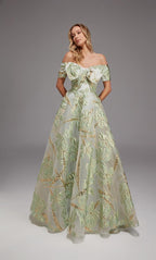 Alyce Black Label Dress 27804 - Sea Glass/Gold