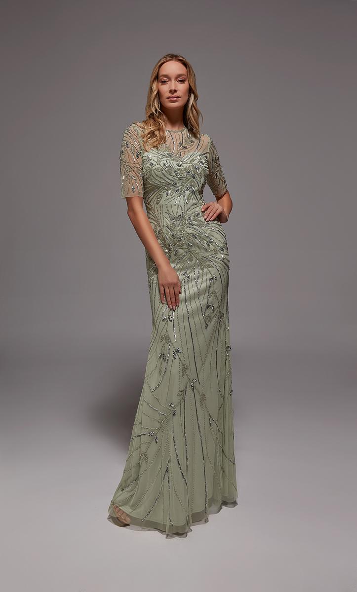 Alyce Black Label Dress 27809 - Mint/Silver