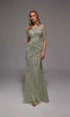 Alyce Black Label Dress 27809 - Mint/Silver