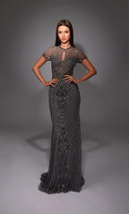 Alyce Black Label Dress 27823 - Grey