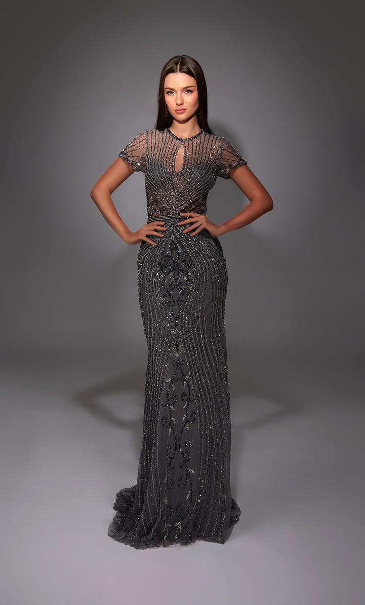 Alyce Black Label Dress 27823 - Grey