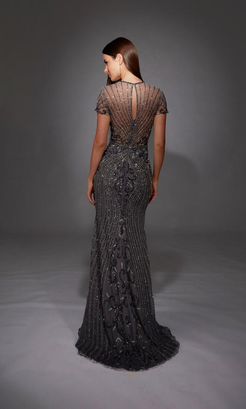 Alyce Black Label Dress 27823 - Grey