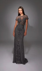 Alyce Black Label Dress 27823 - Grey