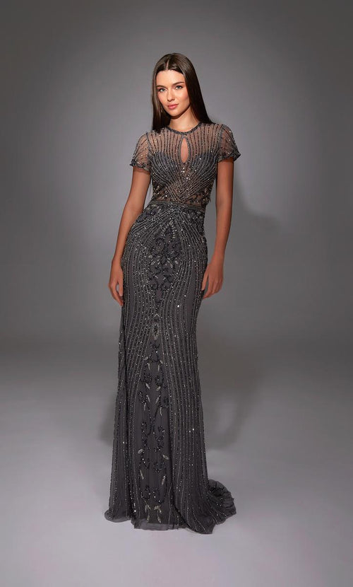 Alyce Black Label Dress 27823 - Grey