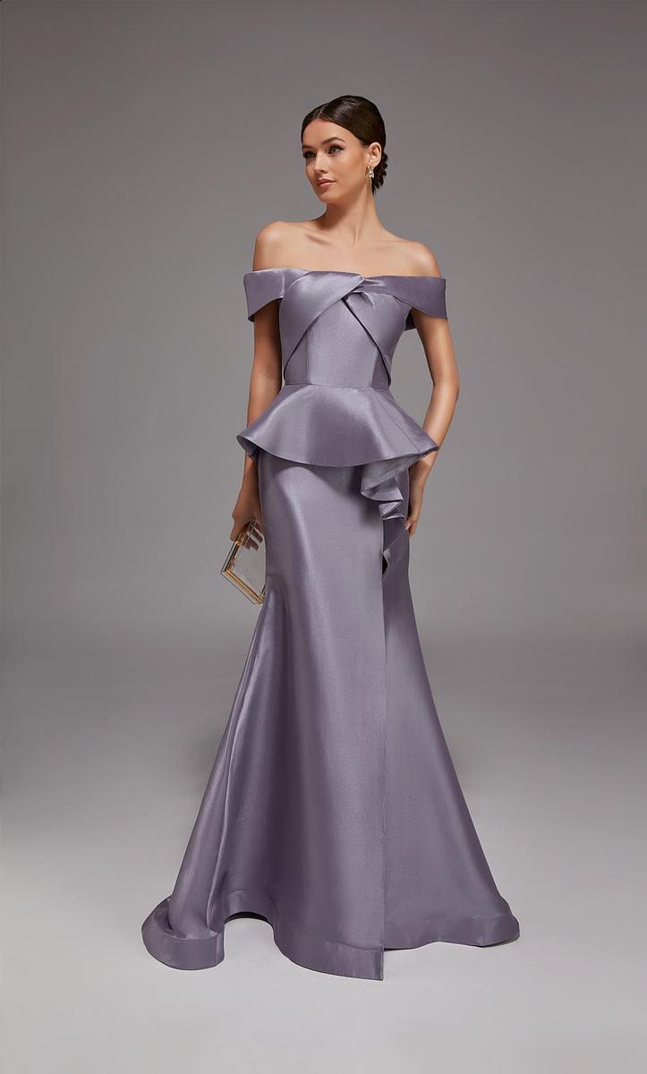 Alyce Black Label Dress 27827 - Lilac Grey