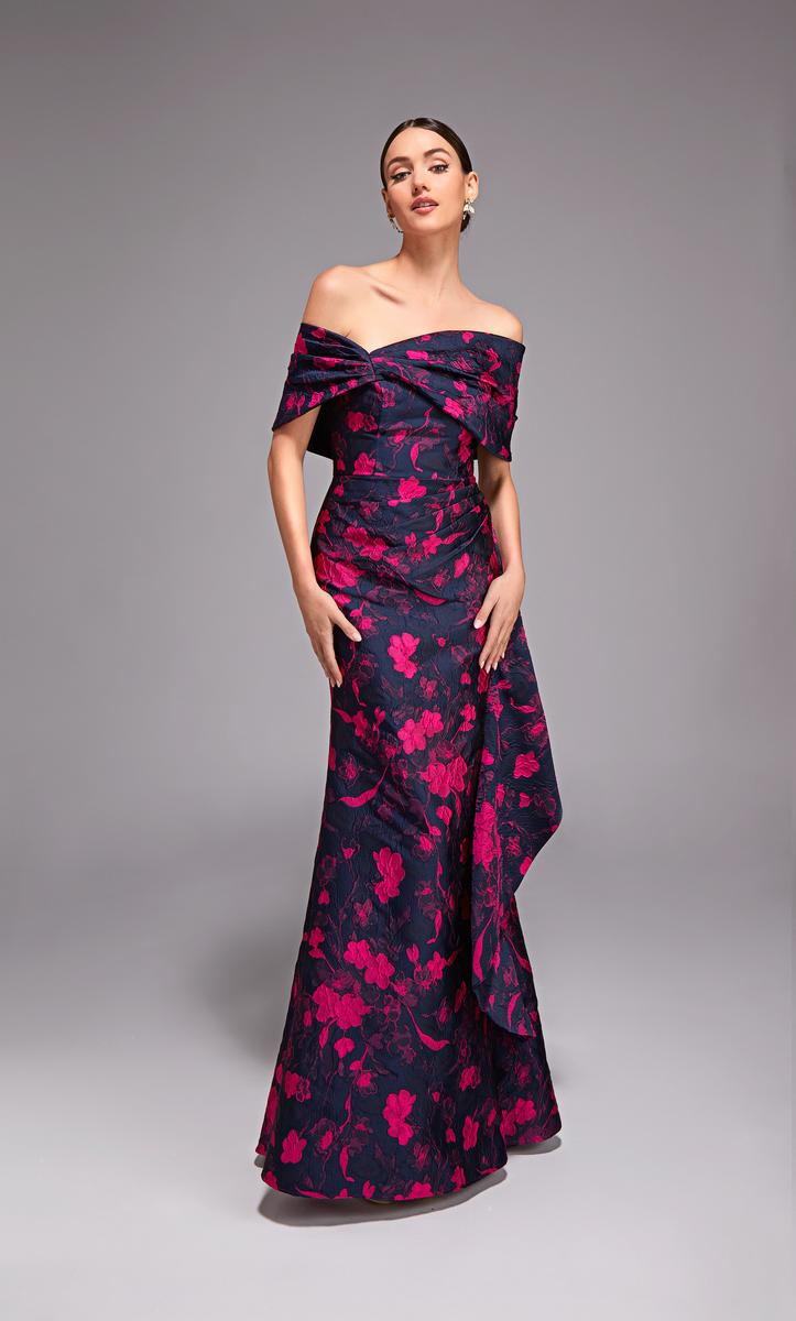Alyce Black Label Dress 27832 - Navy//Fuchsia