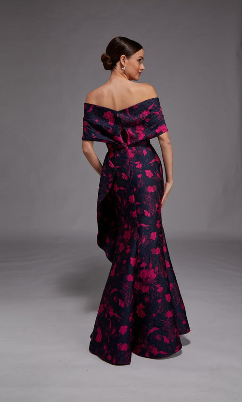 Alyce Black Label Dress 27832 - Navy//Fuchsia