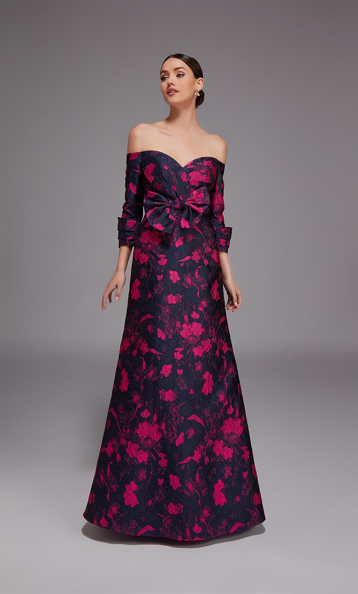 Alyce Black Label Dress 27833 - Navy/Fuchsia
