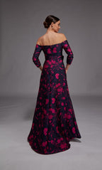 Alyce Black Label Dress 27833 - Navy/Fuchsia