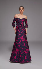 Alyce Black Label Dress 27833 - Navy/Fuchsia