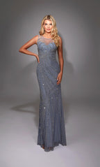 Alyce Black Label Dress 27846 - French Blue/Silver