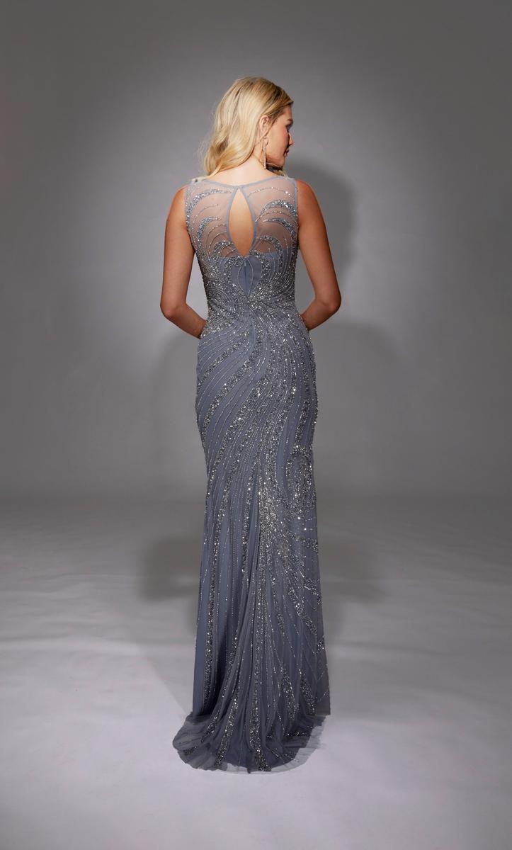Alyce Black Label Dress 27846 - French Blue/Silver