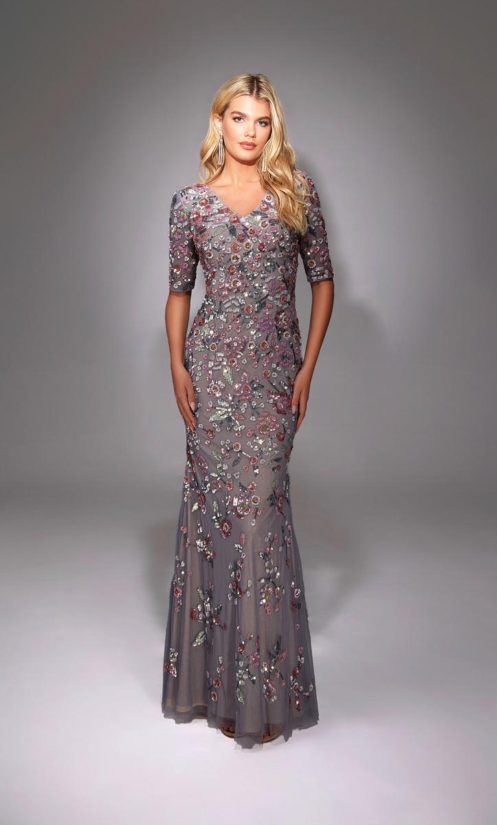 Alyce Black Label Dress 27848 - Lilac Grey