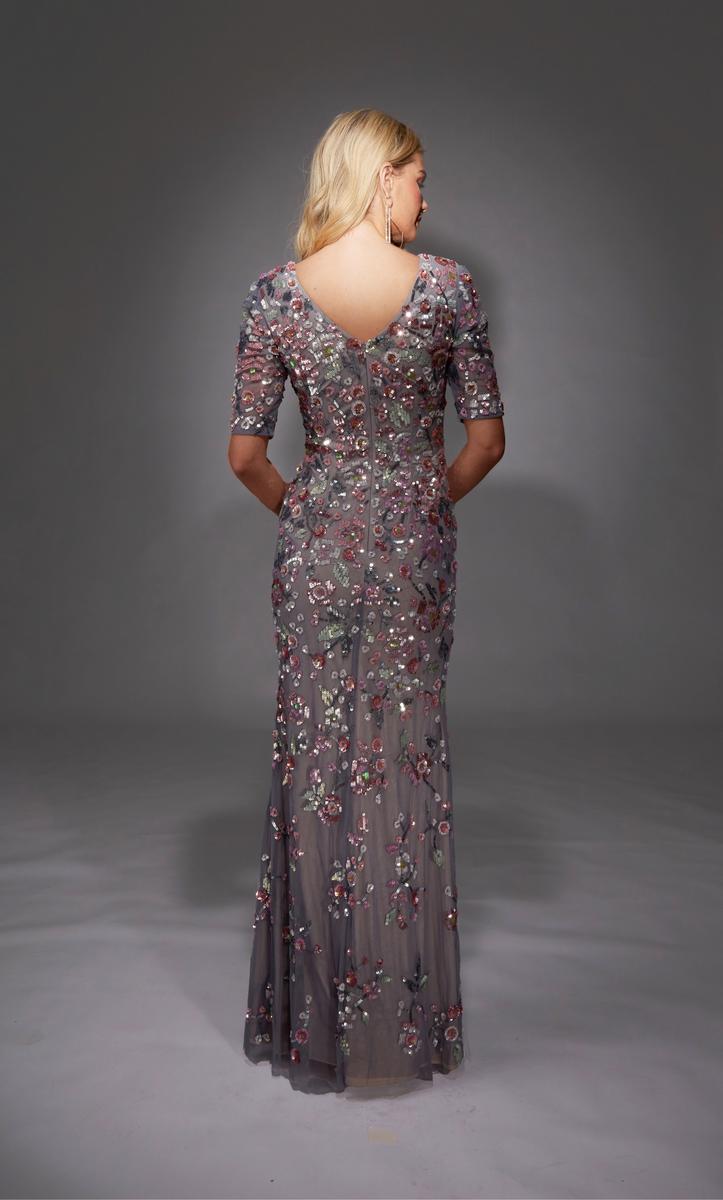 Alyce Black Label Dress 27848 - Lilac Grey