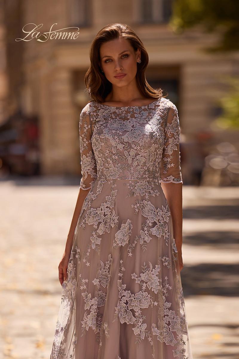 La Femme Mother of the Bride 27854 - Lavender/Gray