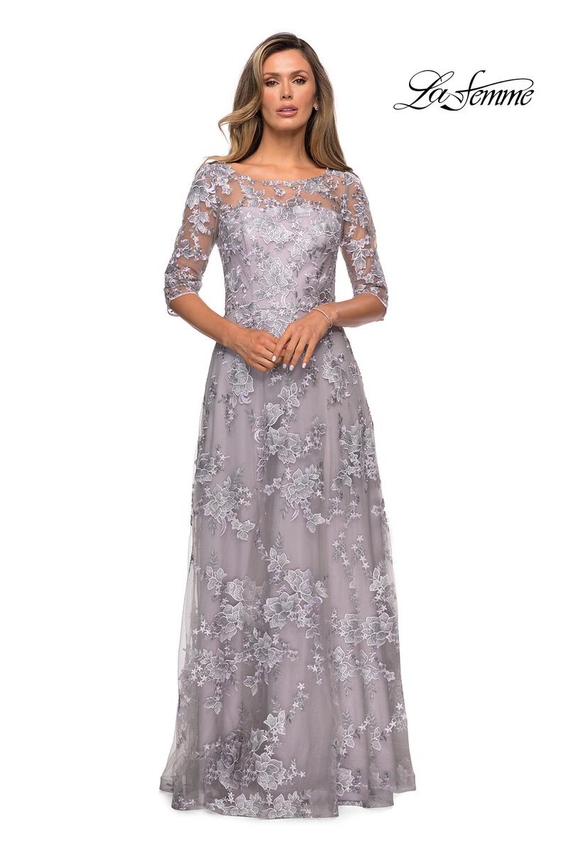 La Femme Mother of the Bride 27854 - Lavender/Gray