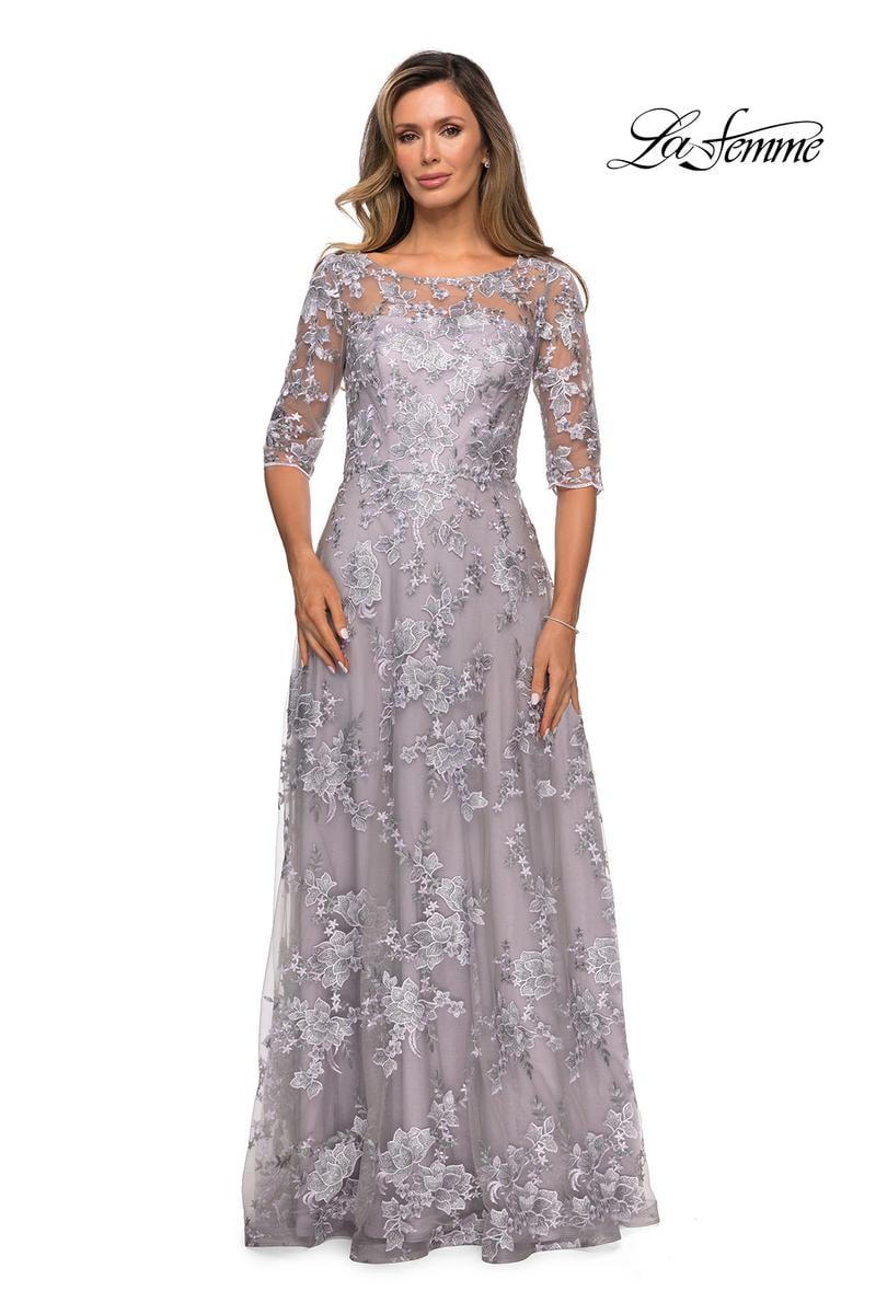 La Femme Mother of the Bride 27854 - Lavender/Gray