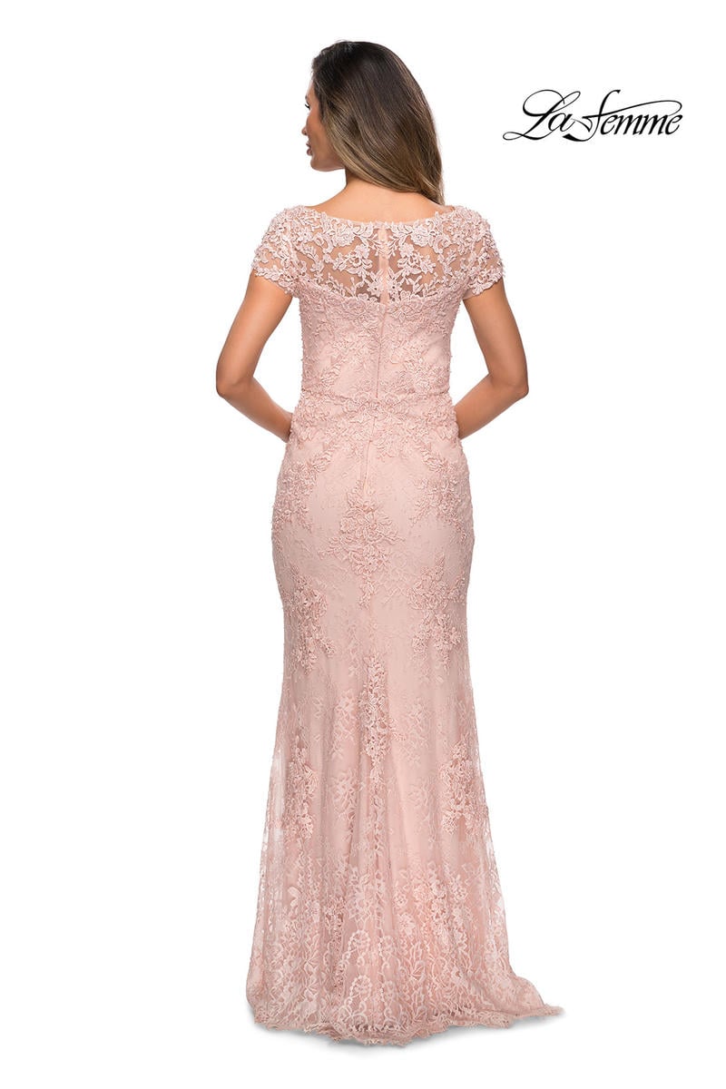 La Femme Evening Dress 27856 - Light Blush