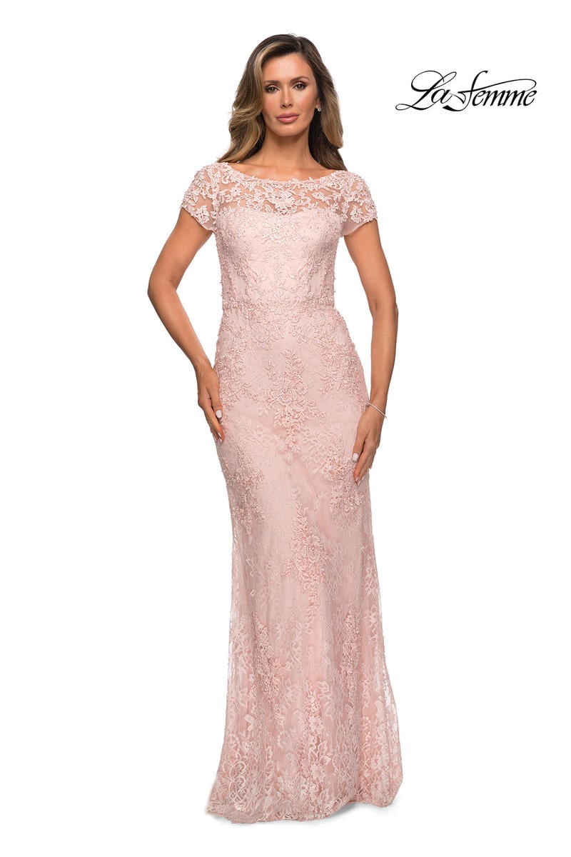 La Femme Evening Dress 27856 - Light Blush