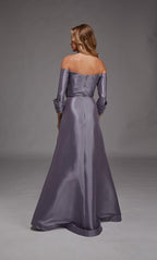 Alyce Black Label Dress 27859 - Lilac Grey