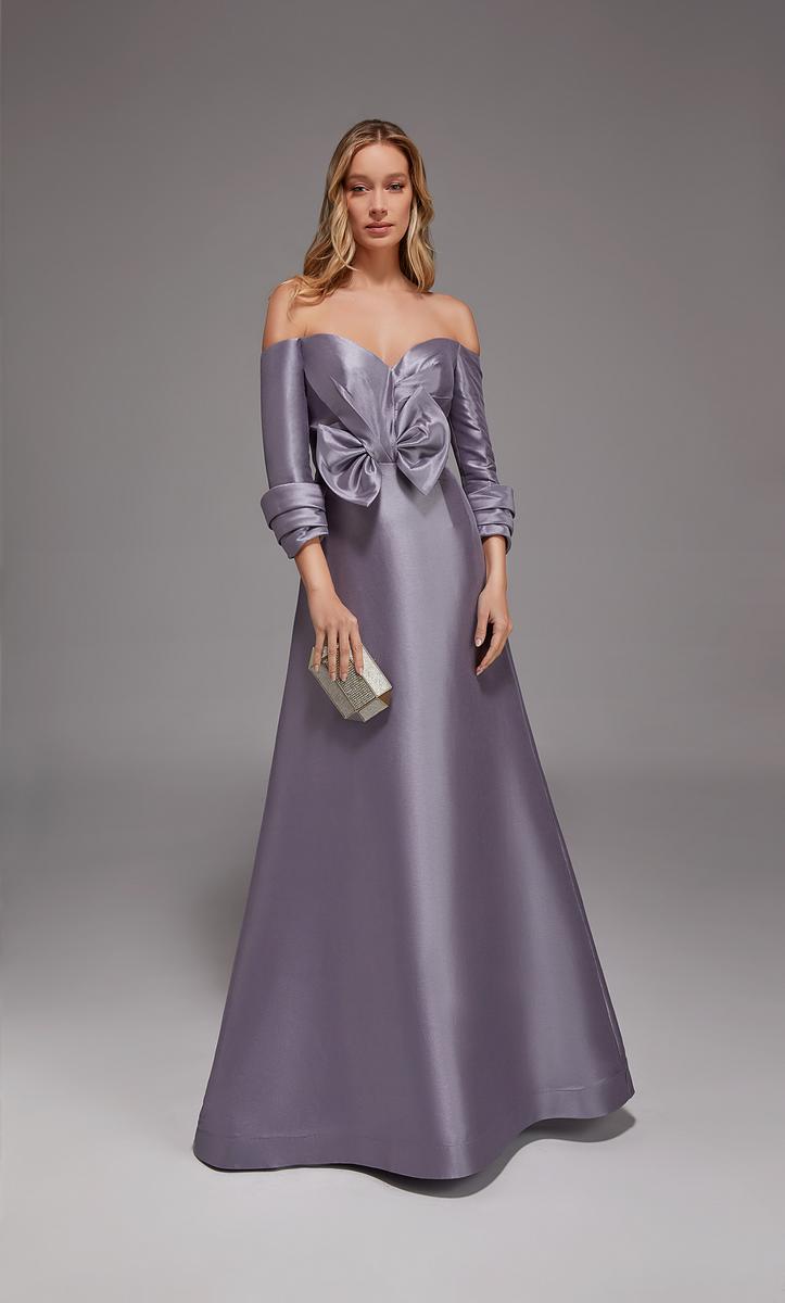 Alyce Black Label Dress 27859 - Lilac Grey