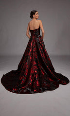 Alyce Black Label Dress 27862 - Black/Red