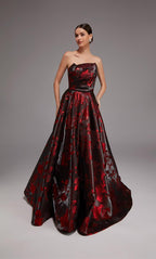 Alyce Black Label Dress 27862 - Black/Red