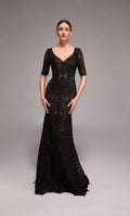 Alyce Black Label Dress 27871 - Black/Shadow Grey