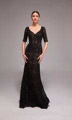 Alyce Black Label Dress 27871 - Black/Shadow Grey
