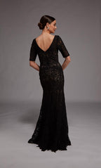 Alyce Black Label Dress 27871 - Black/Shadow Grey