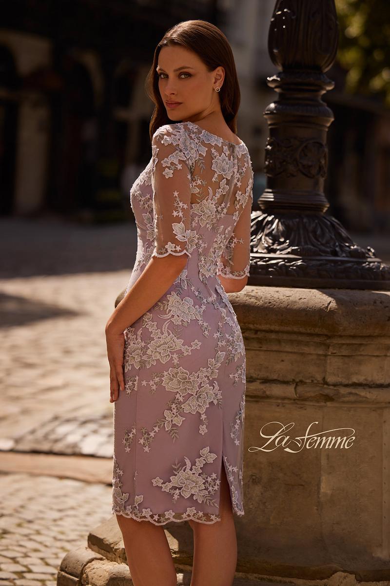 La Femme Evening 27895 - Lavender/Gray