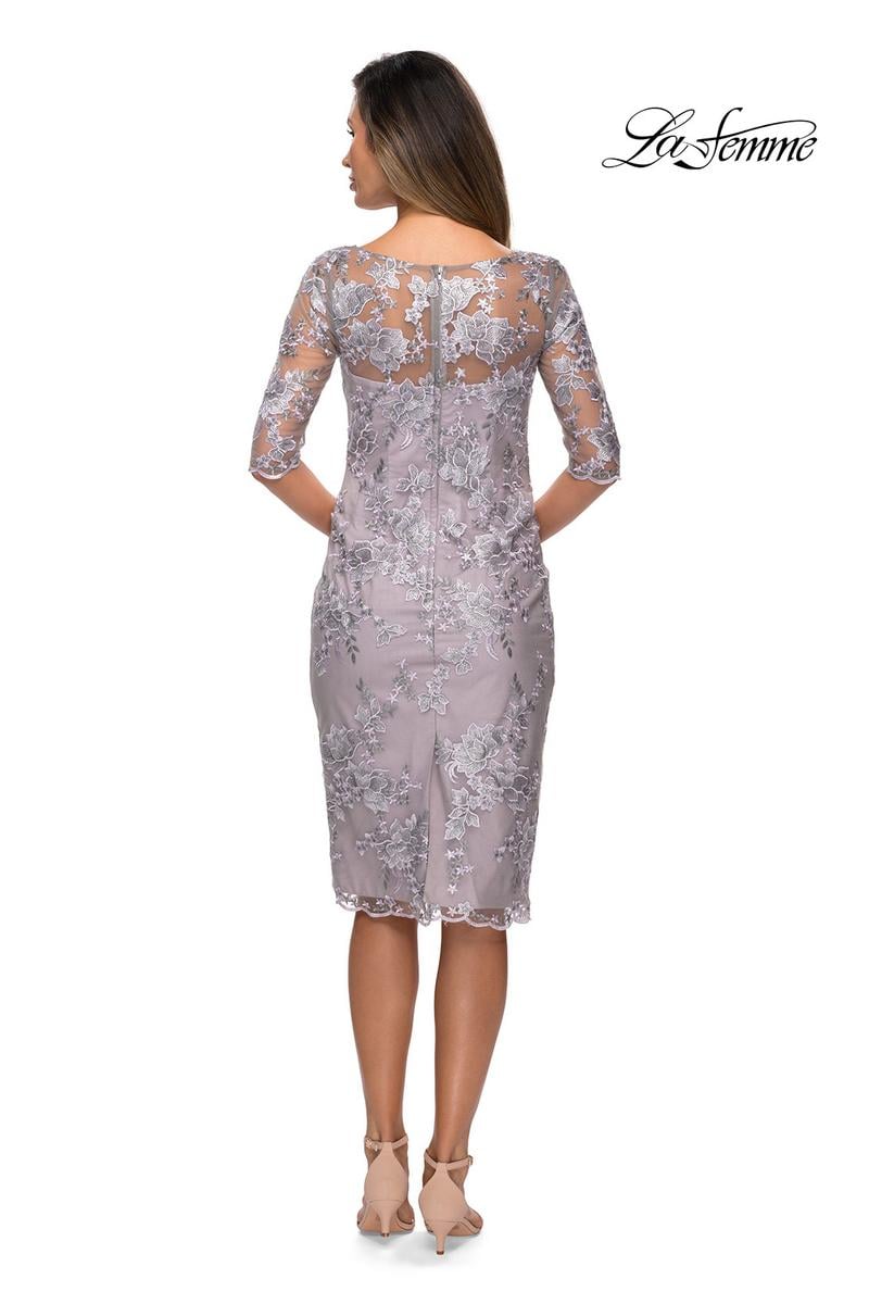 La Femme Evening 27895 - Lavender/Gray