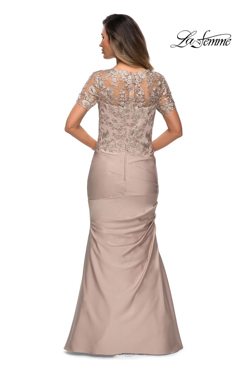 La Femme Evening Dress 27989 - Frost Rose