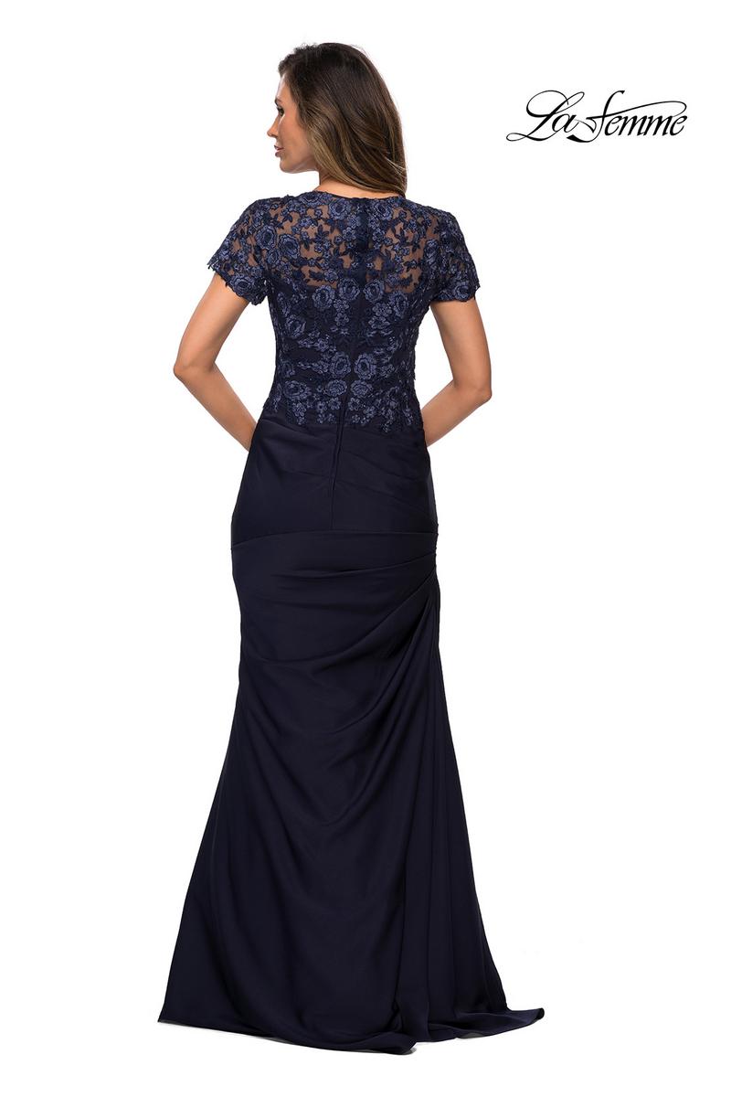 La Femme Evening Dress 27989 - Navy