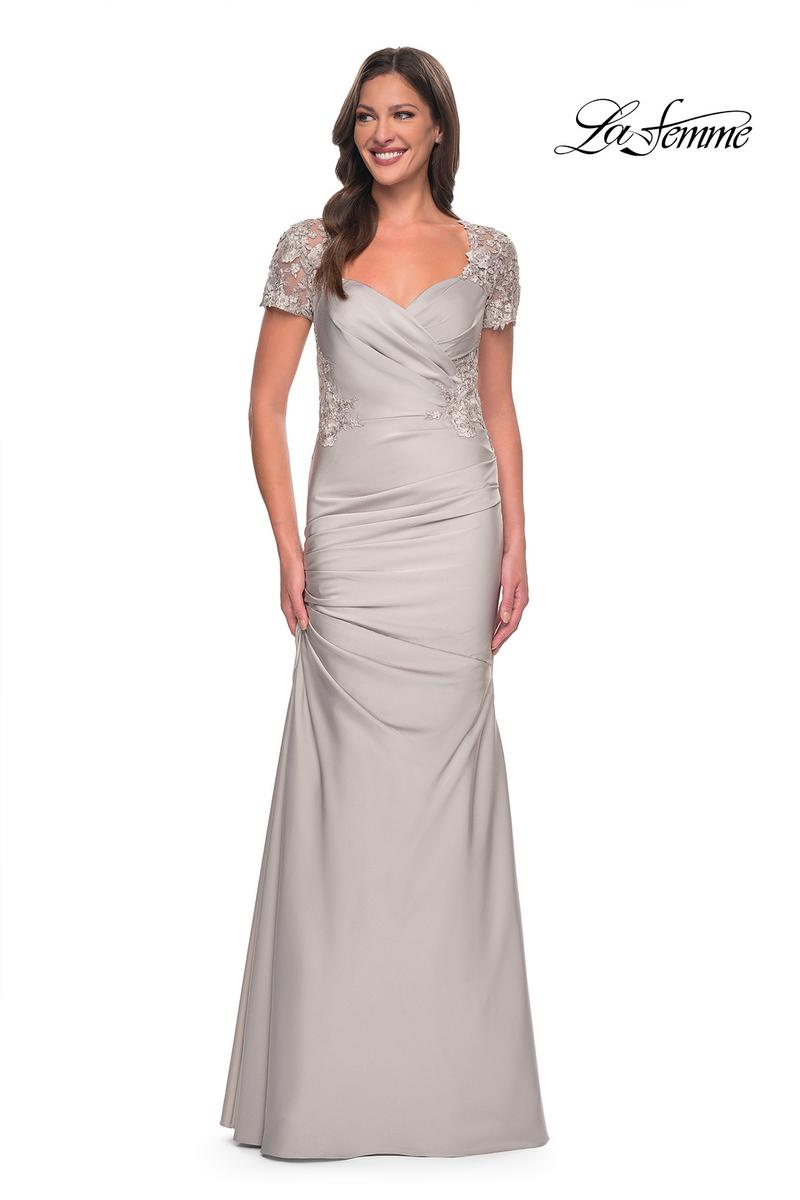 La Femme Evening Dress 27989 - Silver