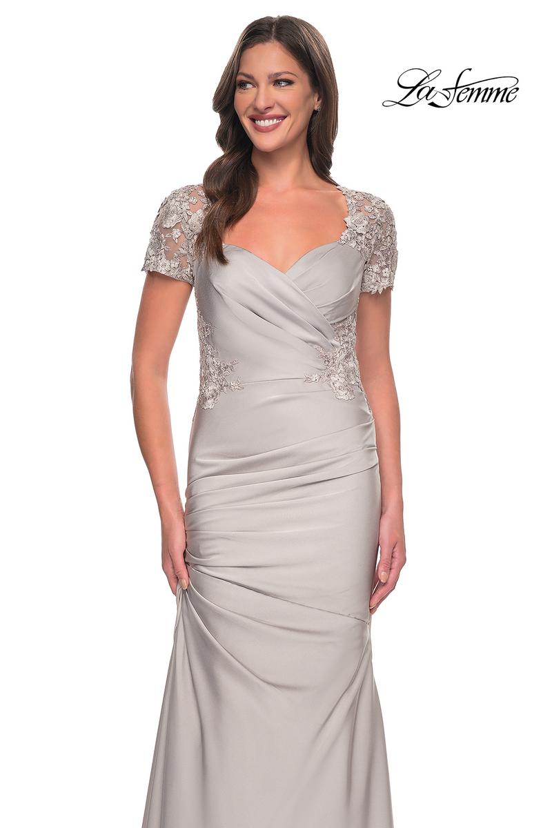 La Femme Evening Dress 27989 - Silver